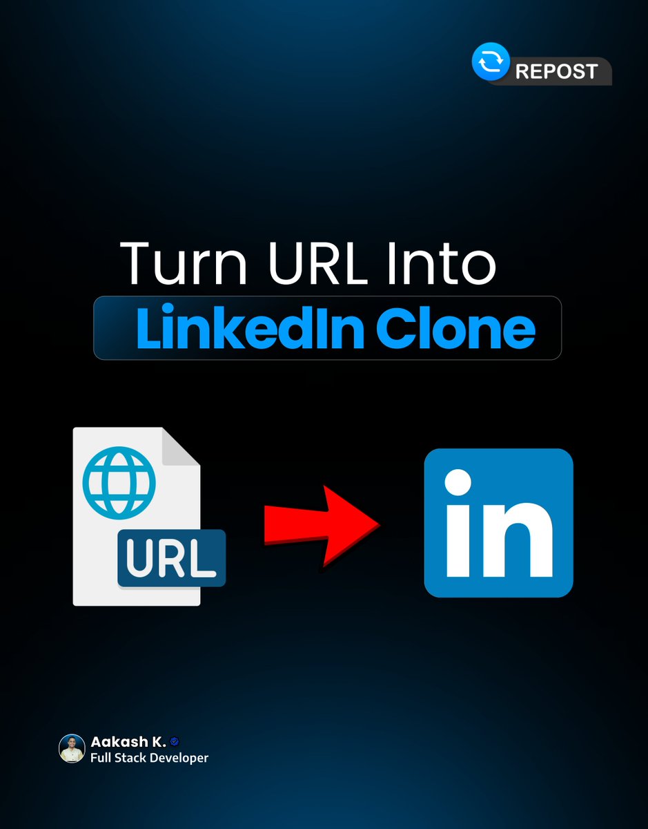 This AI is insane

I built a LinkedIn clone in minutes - with just a URL

Clone Customize and Publish:

Here's a step-by-step tutorial 👇
