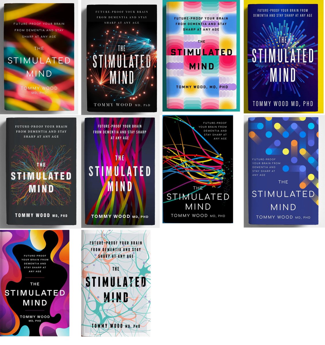 عشرة تصاميم لكتاب واحد!! يبدو أن الـ CEO غاضب على قسم التصميم.