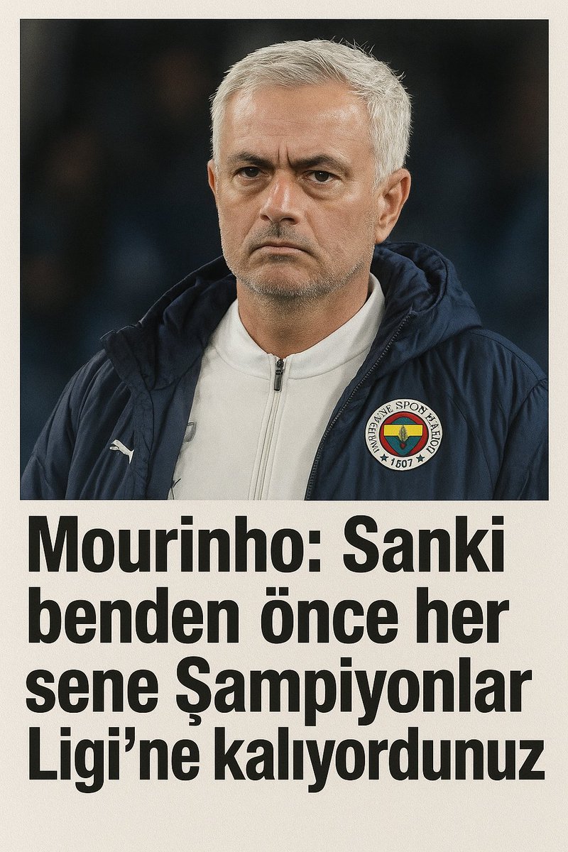Mournho:Sanki benden önce her sene şampiyonla rligine katılıyordunuz.

Kerem Aktürkoğlu Mert Hakan #BENvFB Wilfried Singo Jose Mourinho Lammens Bissouma #FBvSLB Avrupa Ligi'nde Taliscaçağrı balta YAPI Avrupa Ligi'nde Plakayı #ÇelikKubbe