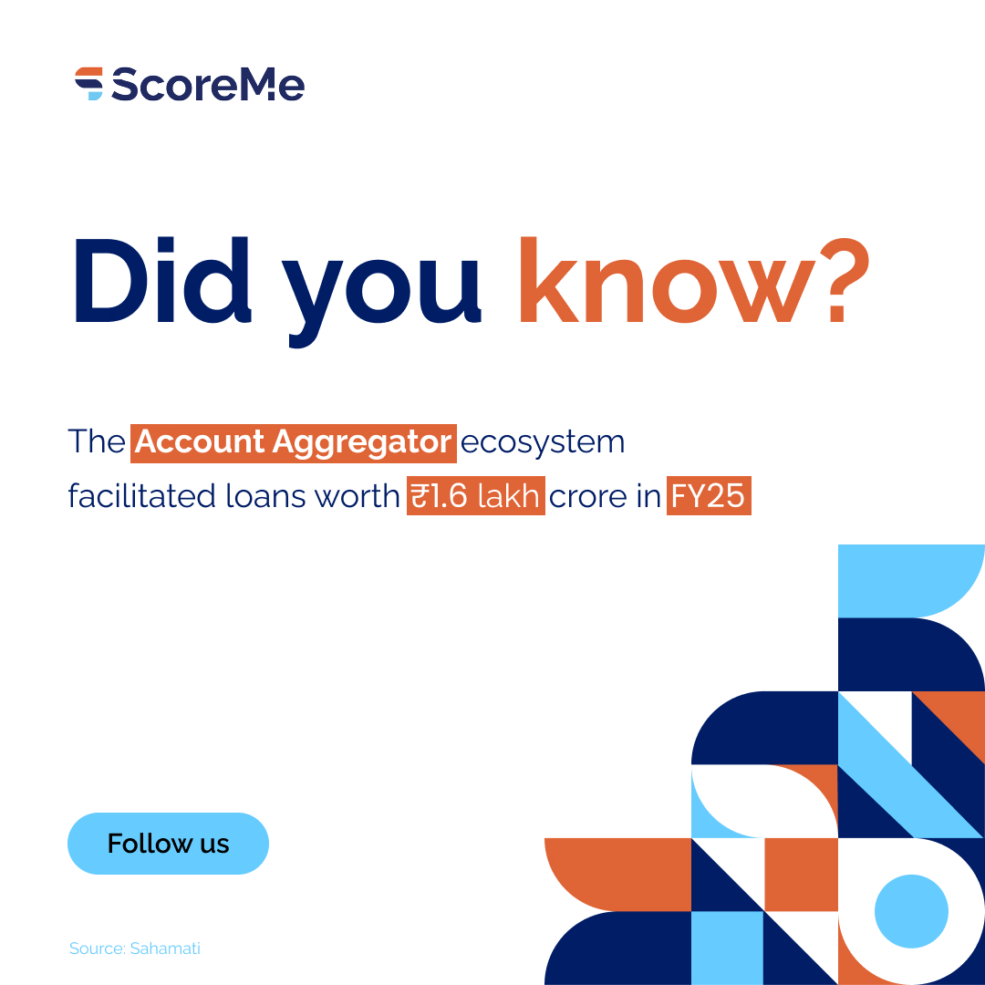 ScoremeSolution's tweet image. FY25 saw ₹𝟭.𝟲𝟳 𝗹𝗮𝗸𝗵 𝗰𝗿𝗼𝗿𝗲 disbursed via Account Aggregators across 𝟭𝟴𝟵 𝗹𝗮𝗸𝗵 loans.
Could AAs be the missing link to make credit truly instant, inclusive & trusted?
Join the conversation!
#digitallending #scoremesolutions #accountaggregators #didyouknow