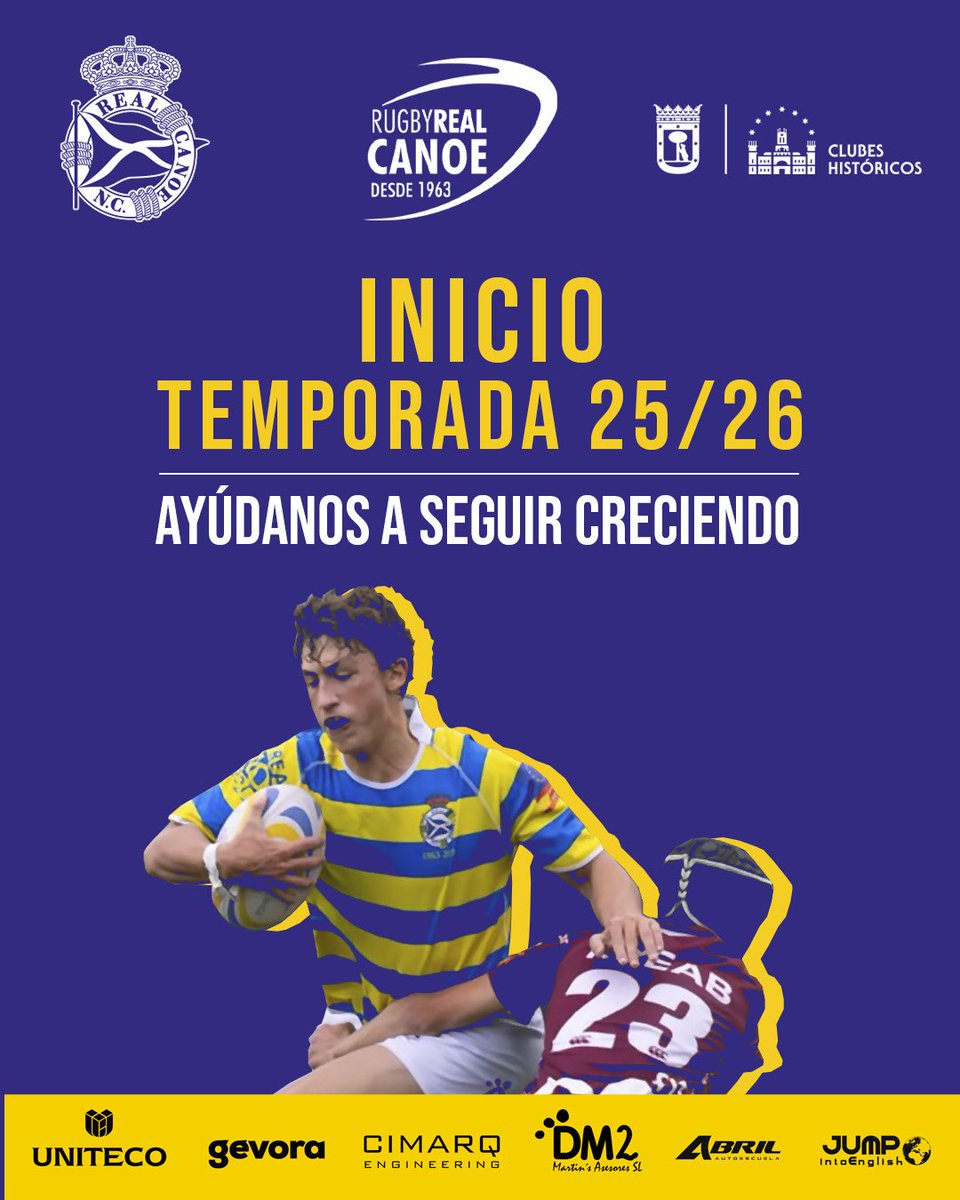 ¡Deseando empezar la temporada!
¡Aquí jugamos todos y todas!
¡Contamos con vosotr@s!
Prueba durante septiembre sin compromiso!
¡No solo somos un club de rugby, somos una gran familia! Únete!
Este año con novedades: equipo senior y femenino!💛💙💛💙
#escueladevalores
#vamoscanoe
