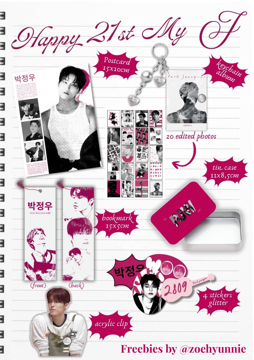 ⋆｡˚𝑯𝒂𝒑𝒑𝒚 𝟐𝟏𝒔𝒕 𝑴𝒚 𝑱˚｡⋆
#박정우 ‘s birthday freebies by <a href="/zoehyunnie/">࣪ ִֶָ☾</a>

how to claim?
✦ rt &amp; like
✦ for teume ina only
✦co by 🍊25.9 set Rp15.999 no rf
✦ tag me if u get it
‼️‼️SUPER LIMITED QTY‼️‼️

drop your pretty @ if you wanna be tagged🩷