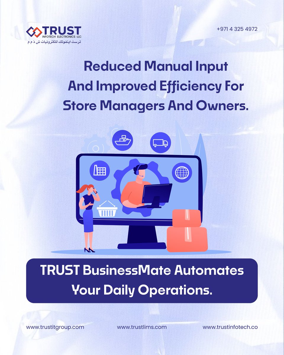 TrustInfotech's tweet photo. ✨ Less Manual Work, More Results! ✨
Simplify store operations &amp; boost efficiency with 
TRUST BusinessMate — from daily tasks to smarter decisions. 💼⚡
https://t.co/613upsjenr

#BusinessAutomation #TrustBusinessMate #SmartStores https://t.co/P9aixkNRMf