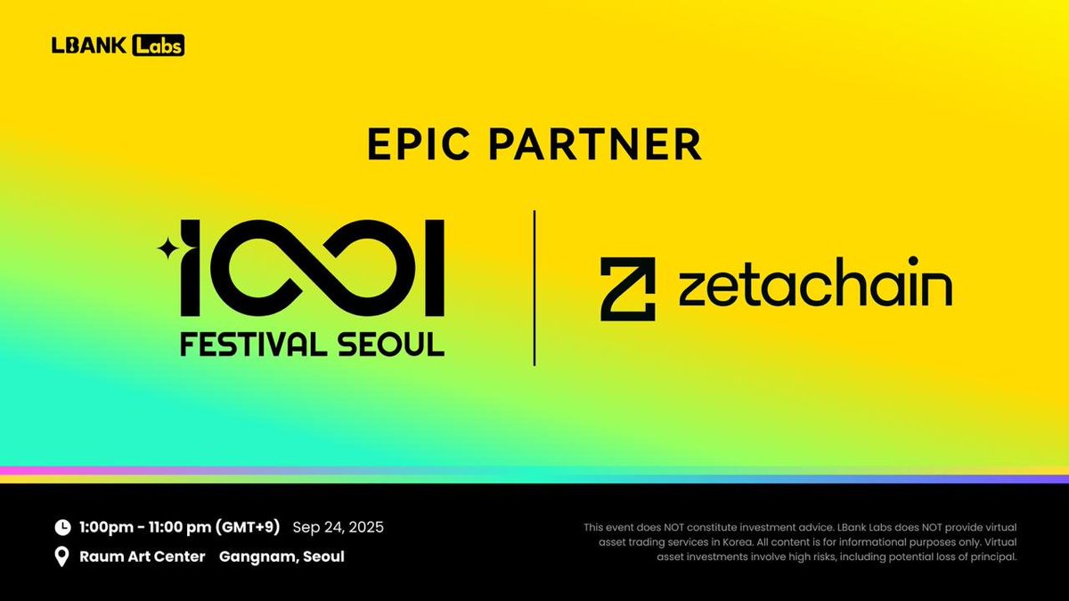 ZetaChain Filipino (@zetachain_fil) on Twitter photo 🍹 Hindi ito basta-bastang crypto event.
🕹️ Dinadala ng 1001 Festival Seoul ang mga legendary Korean games sa Web3, at nakipag-partner kami sa <a href="/LBankLabs/">LBank Labs</a> para gawing accessible ito para sa lahat!
🗓️ Mag-register na ngayon: luma.com/mxr8bwg1 🍹 Hindi ito basta-bastang crypto event.
🕹️ Dinadala ng 1001 Festival Seoul ang mga legendary Korean games sa Web3, at nakipag-partner kami sa <a href="/LBankLabs/">LBank Labs</a> para gawing accessible ito para sa lahat!
🗓️ Mag-register na ngayon: luma.com/mxr8bwg1