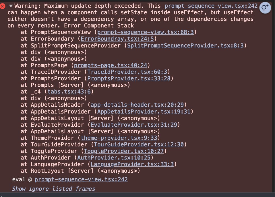 Yesterday, I was working on a feature where I used useMemo and useEffect hooks. I passed an array/object as dependencies to both of them.

Then I encountered an error that crashed the application: "Maximum update depth exceeded".

This error occurred because each time the