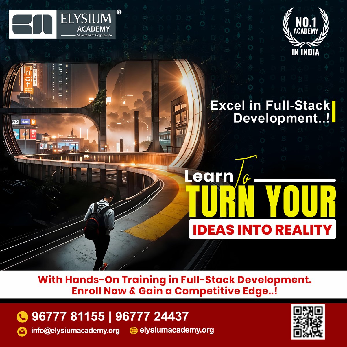 elysiumacademy's tweet image. 🌟 Master Full-Stack Development with Elysium Academy Madurai🌟
🌐 Visit: bit.ly/3J0e5wo
#elysiumacademymadurai #softwaretraininginstitutemadurai #fullstackdevelopmentcourse #fullstackdeveloperclass #frontenddevelopmentcourse #backenddevelopmentclass