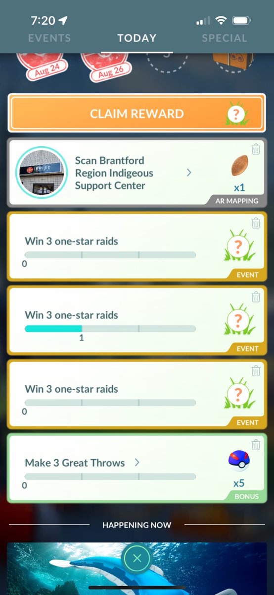 tiggaplease's tweet photo. @NianticHelp I had two tasks for “win 3 one-star raids” and I did a one-star raid and it somehow only counted for one of the the tasks.  The third task I got after completing the raid so it should be at zero. Why did it only count for one task?? https://t.co/U5ckCLci5w