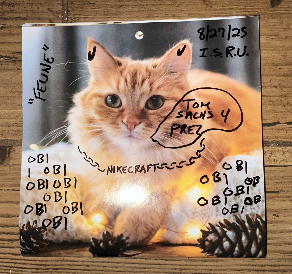 DomPelkey's tweet photo. @tom_sachs #OutputBeforeInput https://t.co/M1XS9uM08d