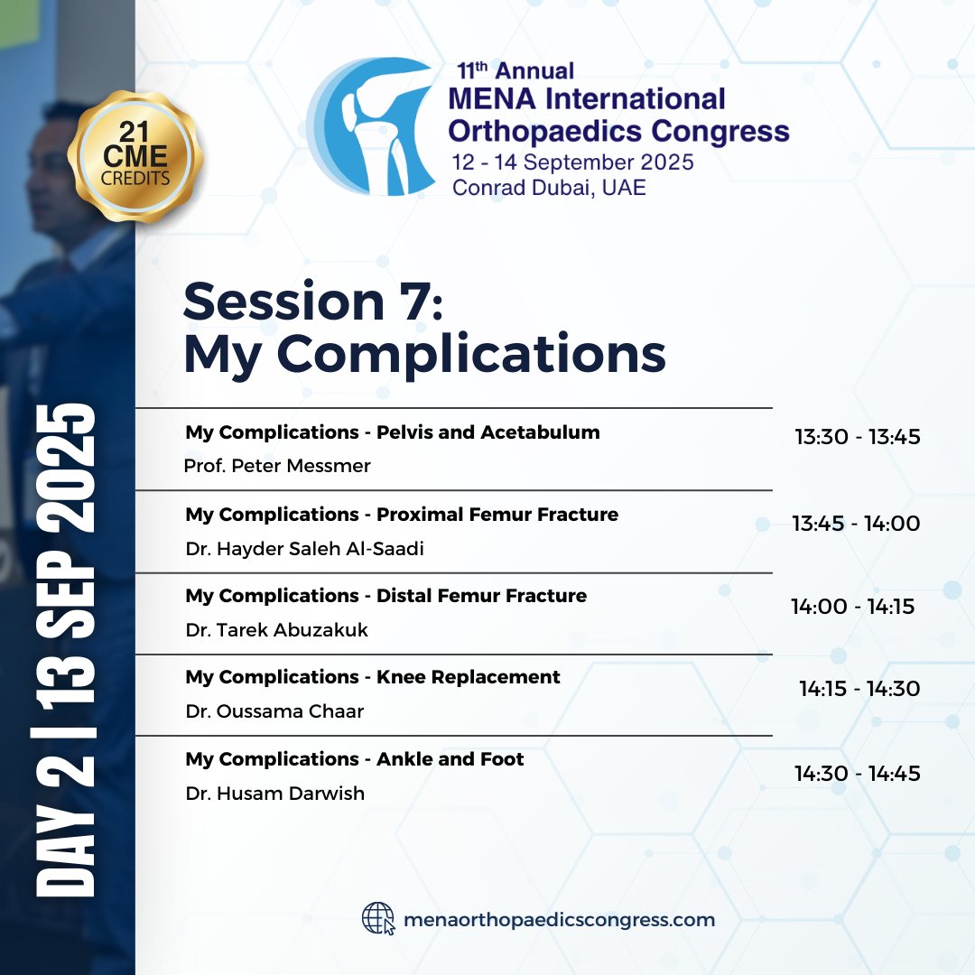 handsurgerypro's tweet photo. Session 7 at #MOC11 explores real complications in ortho - from pelvis &amp; femur fractures to knee replacements.

Register here: https://t.co/grTZz3j9wM

#orthopaedic #orthopedicsurgery #surgery #orthopedic #physicaltherapy #ortho #orthopedicsurgeon #ortopedia #physiotherapy https://t.co/3ZPYP8EWYf