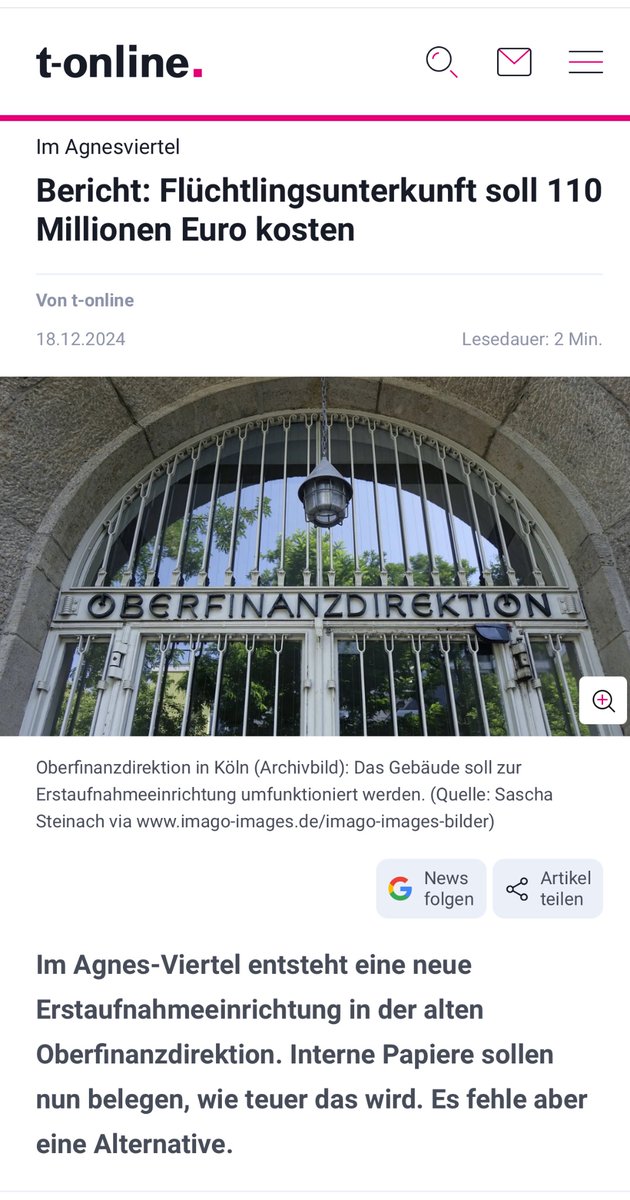 Oh, Kölns Agnesviertel kriegt ’nen schicken Flüchtlingspalast für 110 Mio. €! 😲 220.000 € pro Bett  CDU, SPD &amp; Co. haben ihr „Fairness-Abkommen“: Kein Wort über Migranten im Wahlkampf! 🤫 Nur die AfD redet Klartext. Viel Spaß in Riehl, während die sieben „Fairen“ schweigen! 😏