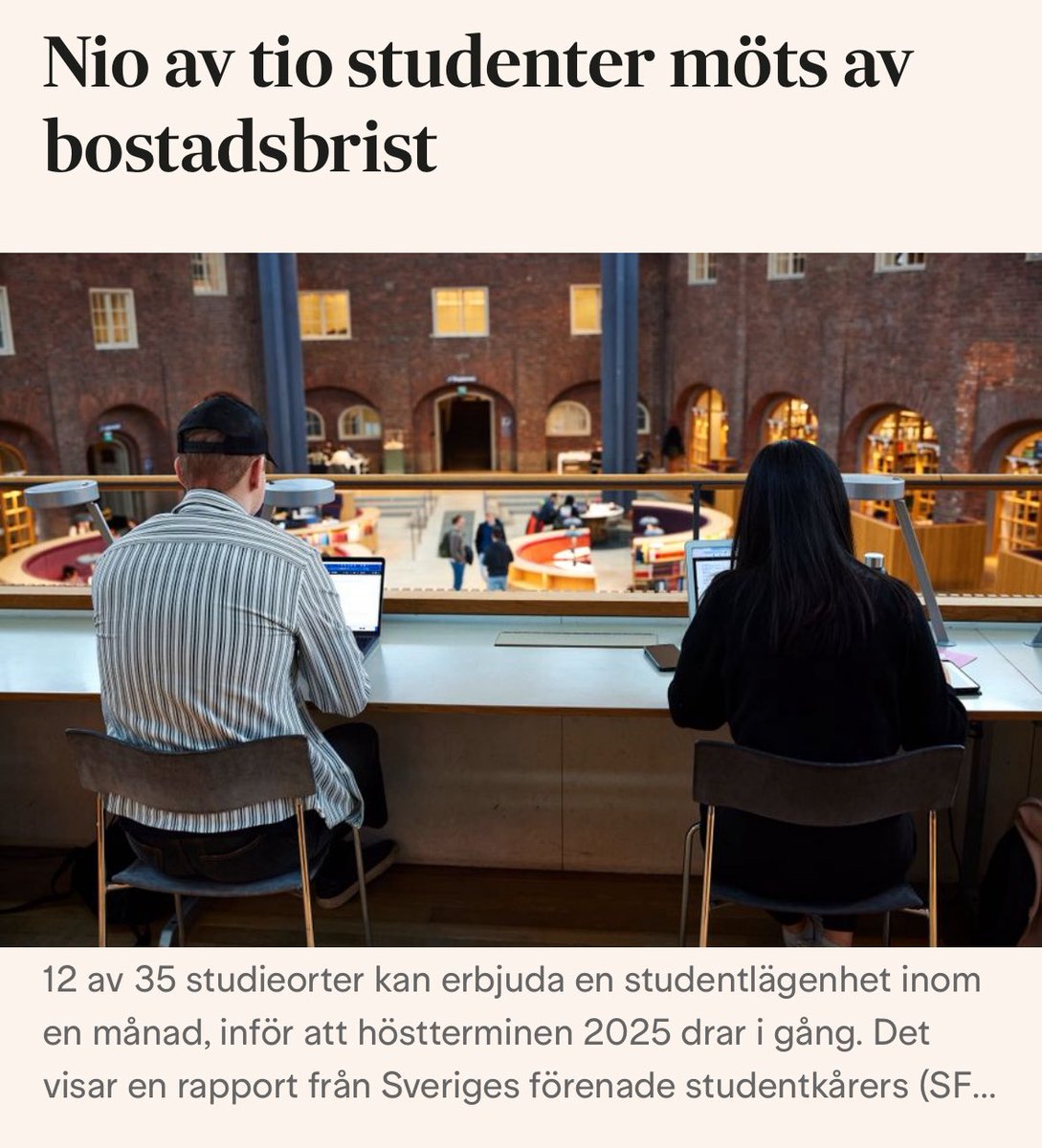 Bostadsbristen är akut. Borgerlighetens avskaffande av det socialdemokratiska investeringsstödet har varit förödande för byggtakten. 

Det är dags att byta regering.
