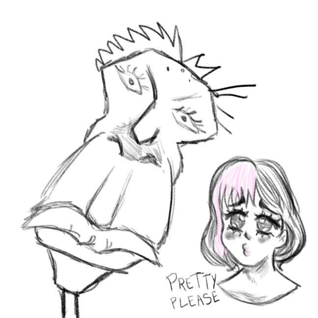AnimexF75370's tweet photo. I want to do those trends of making silly sketches of my moots BUT THERE ISN'T A SOUL THAT WANTS TO BE MUTUAL I'M GOING TO HAVE TO START KIDNAPPING????? https://t.co/WYVPWs7QHB
