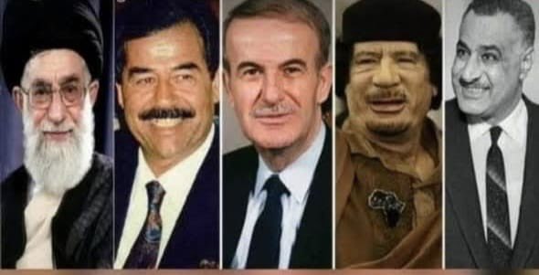 🔴جمال عبد الناصر أراد تحرير 
فلسطين فاحتل #اليمن

🔵حافظ الأسد اراد تحرير فلسطين فاحتل #لبنان

🔴صدام حسين أراد تحرير فلسطين فاحتل #الكويت 

🔵معمر القذافي أراد تحرير فلسطين فاحتل #تشاد 

🔴خامنئي أراد تحرير فلسطين فاحتل #لبنان #العراق #وسوريا #واليمن