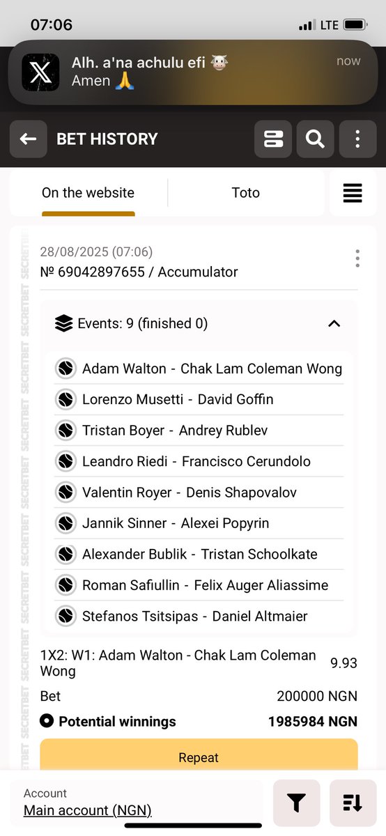 BARRY (@chade146) on Twitter photo First 30 to like and rt drop aza for 3k each asap don’t miss out ✅
SECRET BET 🔞
BETCODE : FQT28
surl.li/ozjtza
surl.li/ozjtza
PROMO CODE : DONCEASER
Make sure u register with the link and promocode for registration bonus ✅ First 30 to like and rt drop aza for 3k each asap don’t miss out ✅
SECRET BET 🔞
BETCODE : FQT28
surl.li/ozjtza
surl.li/ozjtza
PROMO CODE : DONCEASER
Make sure u register with the link and promocode for registration bonus ✅
