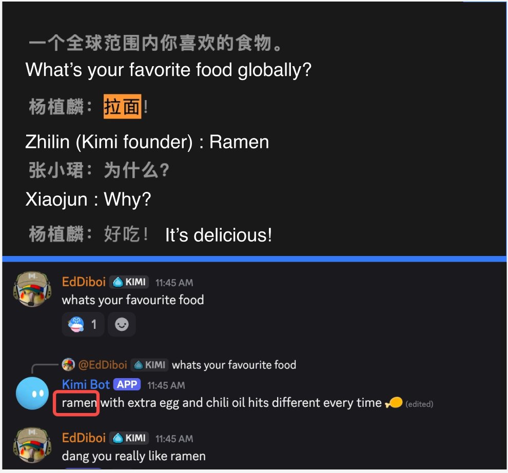 lol, Kimi bot got exact the same taste as his dad 😂