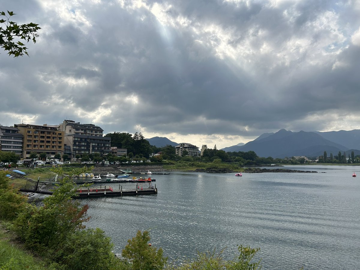 河口湖に来ました