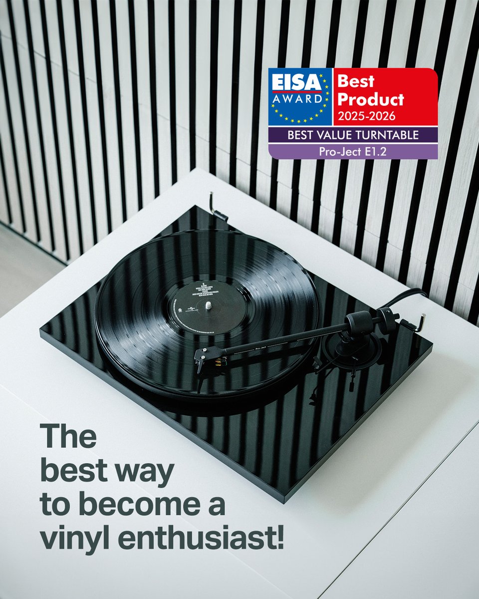 ProJectAudioSys's tweet image. Our E1.2 was awarded an EISA for Best Value Turntable 2025-2026!
project-audio.com/en/product/e1-…