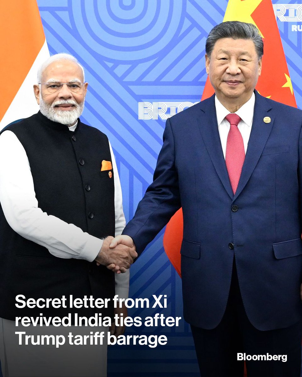business's tweet photo. A secret letter from Xi Jinping kicked off China’s push to rebuild ties with India as a safeguard against Donald Trump https://t.co/9QqKAoVyZx

📷: Shen Hong/Xinhua/Getty Images https://t.co/CuxcOeacd0