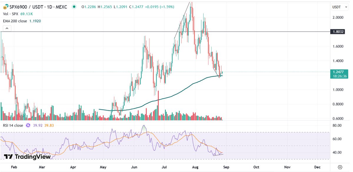 spx6900 at Daily 200EMA and there's an RSI divergence