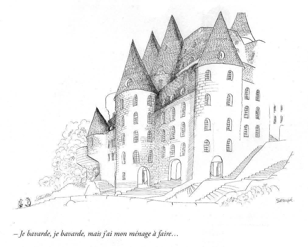Sempé
-  Je bavarde, je bavarde, mais j’ai mon ménage à faire.