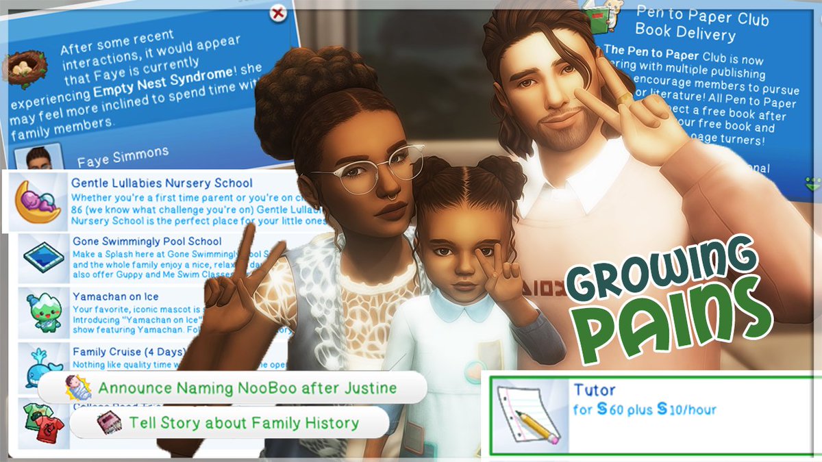 thatssojordy's tweet image. Growing Pains 2.0 Update is finally here! Empty Nest Syndrome, New Family Value Interactions, Pregnancy Sympathy Pains & MORE! Link in the usual spot. Huge thank you for everyone understanding the changes that were made I hope you all enjoy!