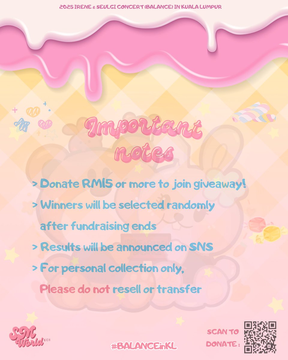 smworldkch (@smworldkch) on Twitter photo <a href="/myrvluv/">MYRVLUV ๐</a> <a href="/RV1STMYFANBASE/">RV1STMSIAFANBASE</a> ๐ฒ๐พ Fan Support Giveaway | Keyring Reveal ๐ฉท๐
Weโve prepared 150 pcs of our self-designed keyrings ๐ฐ๐ป
Donate RM15+ to join the lucky draw & get a chance to win๐ซถ๐ป Donโt miss it!
#BalanceWithAseul #RedVelvet #IRENE #SEULGI #BALANCEinKL #IRENE_SEULGI_BALANCE_in_KL <a href="/myrvluv/">MYRVLUV ๐</a> <a href="/RV1STMYFANBASE/">RV1STMSIAFANBASE</a> ๐ฒ๐พ Fan Support Giveaway | Keyring Reveal ๐ฉท๐
Weโve prepared 150 pcs of our self-designed keyrings ๐ฐ๐ป
Donate RM15+ to join the lucky draw & get a chance to win๐ซถ๐ป Donโt miss it!
#BalanceWithAseul #RedVelvet #IRENE #SEULGI #BALANCEinKL #IRENE_SEULGI_BALANCE_in_KL