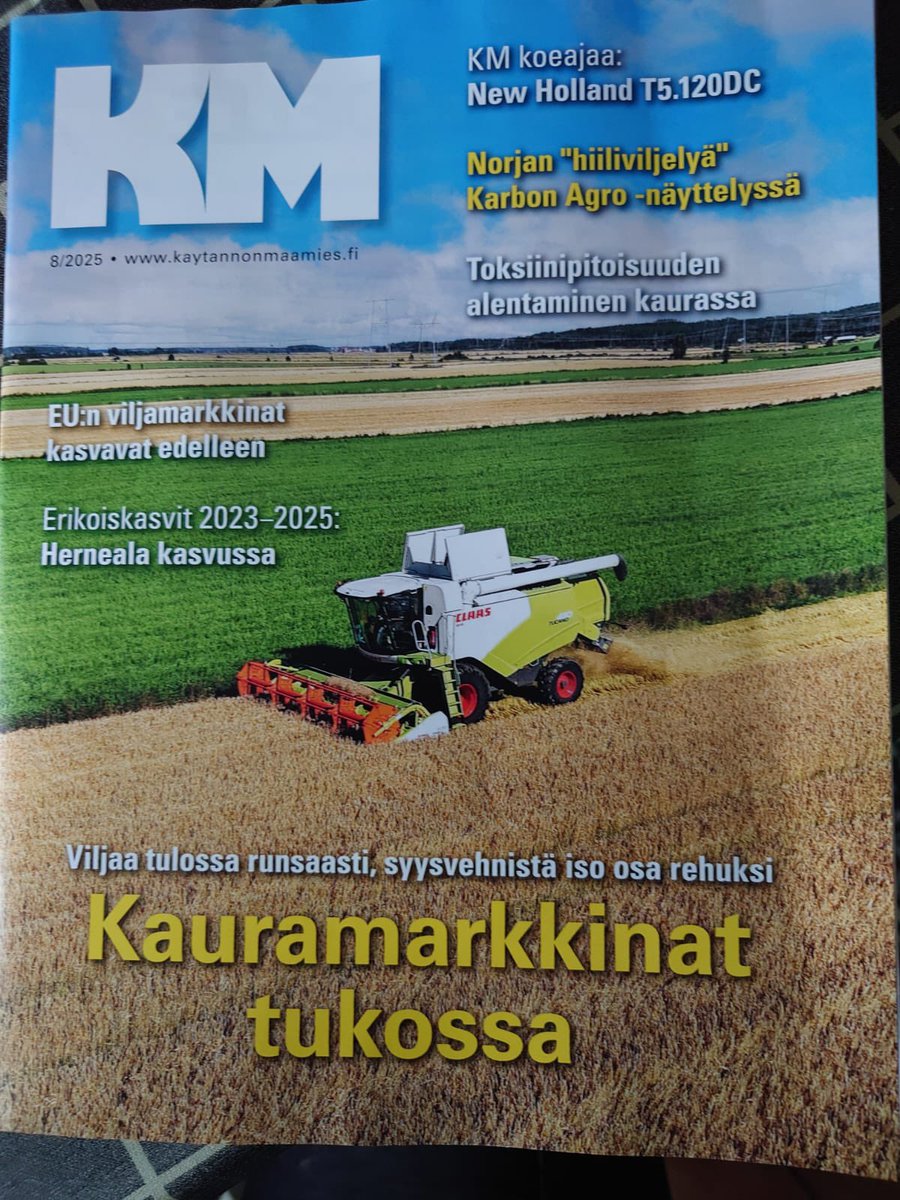 Elokuun <a href="/KMaamies/">Käytännön Maamies</a> ilmestyi, erikoiskasvinumero, asiaa myös viljamarkkinoista.