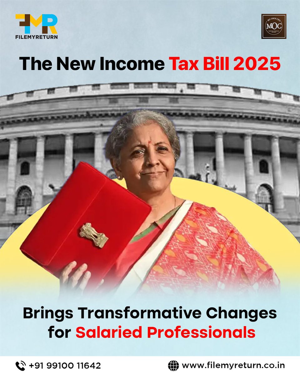 Filemyreturn2's tweet image. 📢 The New Income Tax Bill 2025 is here! Big updates for salaried professionals 💼💰

🎥 Watch out in a few hours – new video dropping on our YouTube channel Filemyreturn!

📞 +91 99100 11642
🌐 filemyreturn.co.in
#IncomeTax2025 #MyOwnCFO #FileMyReturn #TaxUpdates