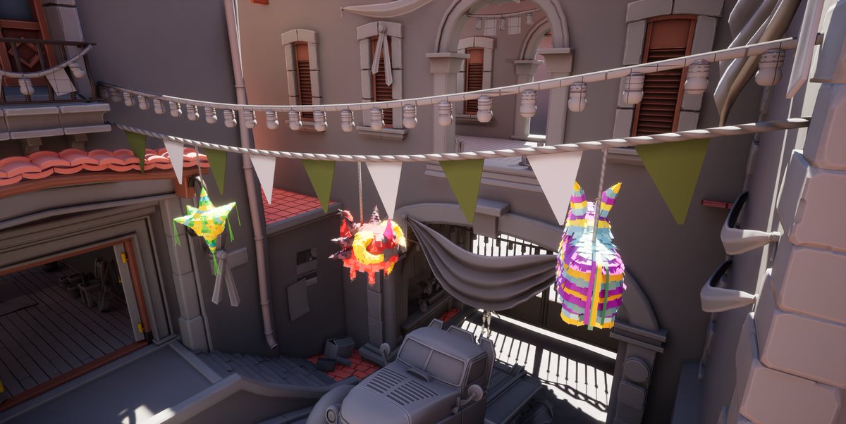 Heyy!! 😁
This week I’ve been working on the piñatas for my environment. I still need to work on the base texturing, but I’m already quite happy with the results so far! :)

Mentored by <a href="/JaviSkau/">𝗝𝗮𝘃𝗶𝗦𝗸𝗮𝘂 | Environment / Prop Artist</a> 

#3dart #3dartwork #digitalart #gamedev