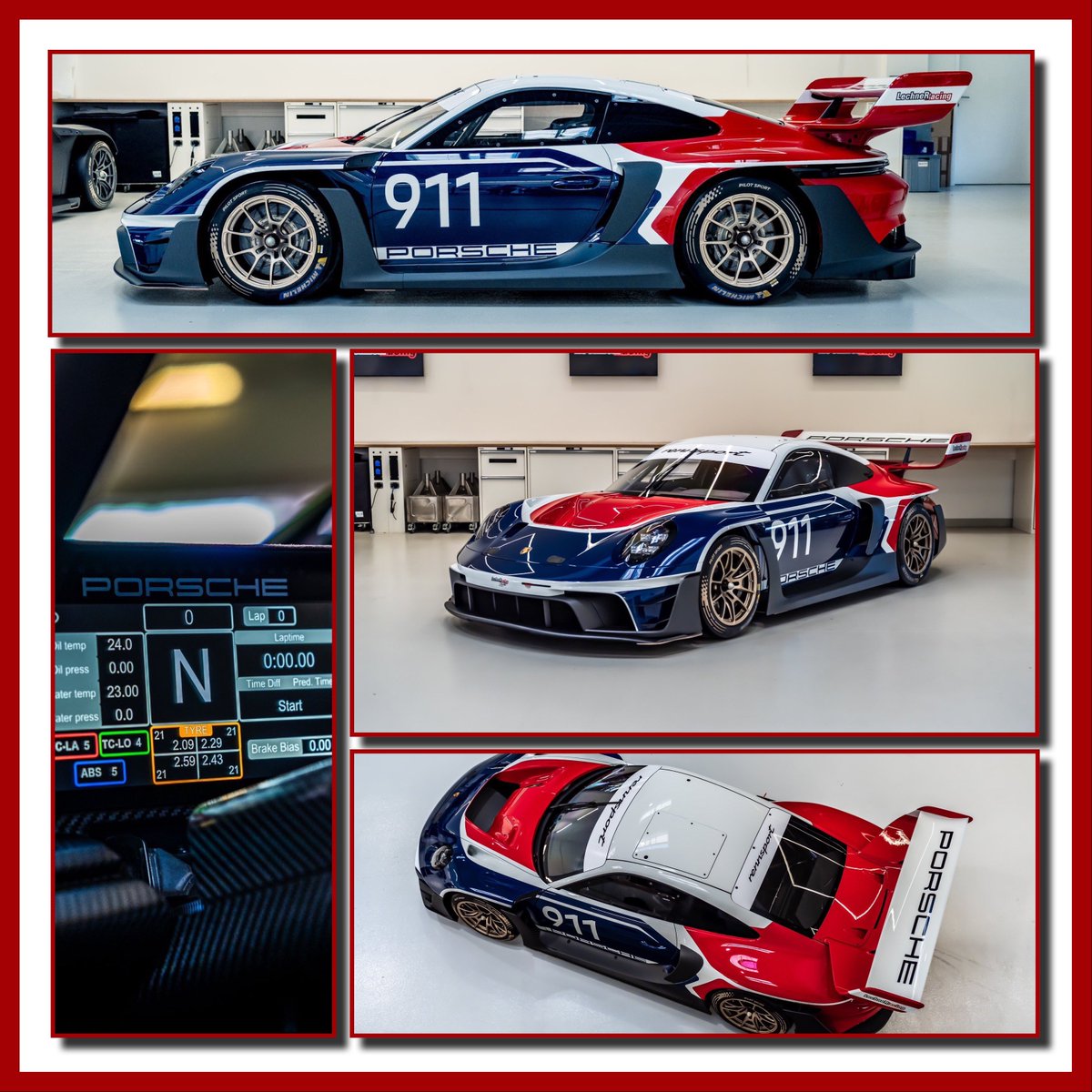 racing_porsche's tweet image. It’s the 50th anniversary of @LechnerRacing  &amp;amp; its racing heritage to celebrate this, they have done a Porsche 911 GT3 R Rennsport in iconic blue, red, and white Group C design re Porsche 962 of Jim Beam. #50thAnniversary #LechnerRacing #PorscheOnTrack