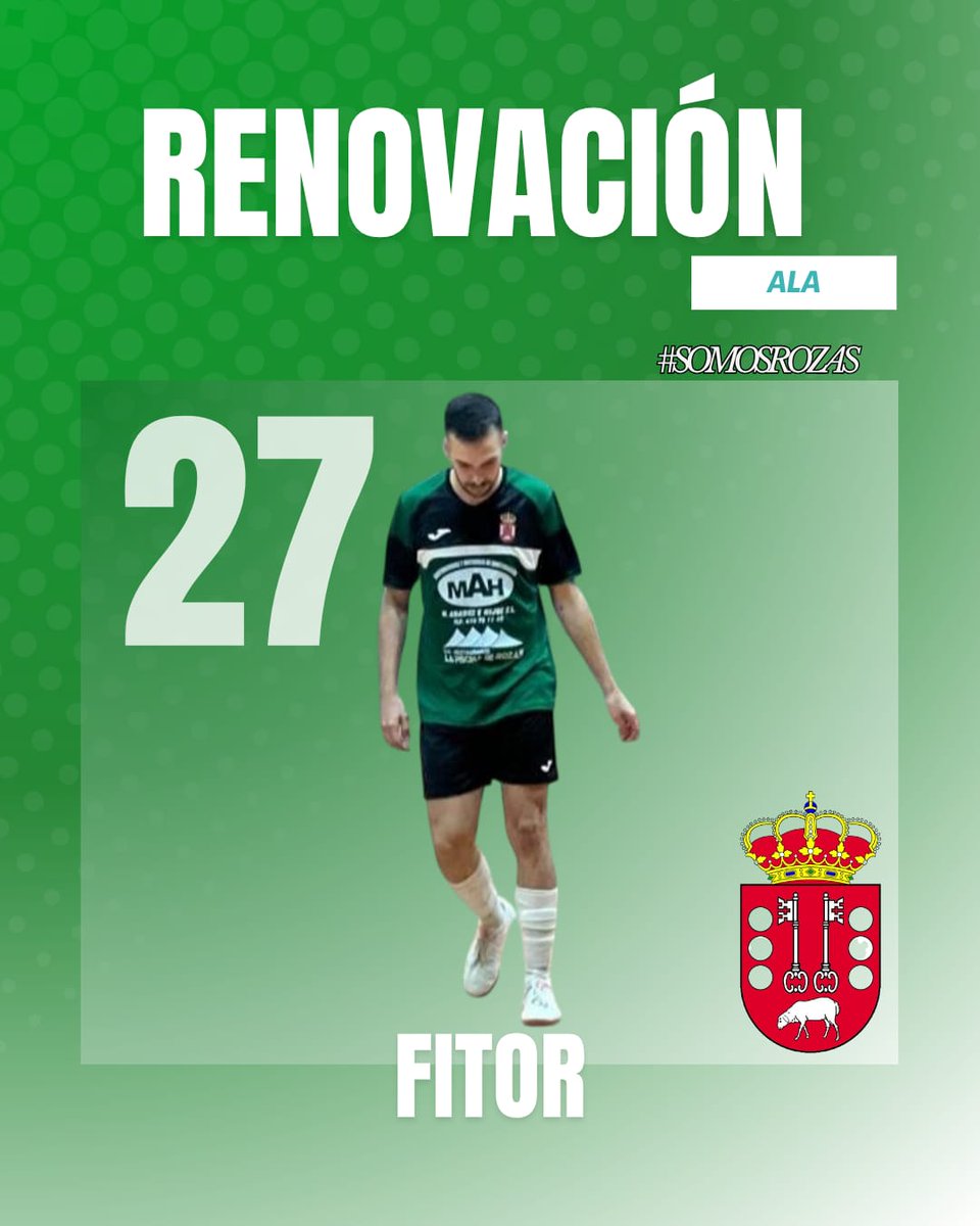 RozasPRealFS's tweet photo. 🔥 ¡RENOVACIÓN DE GOLES! 🔥
Nuestro pichichi de la temporada pasada seguirá vistiendo nuestra camiseta. 💚🤍❤️
⚽ 30 goles que nos hicieron soñar… y los que vienen en la próxima temporada. 💥
¡Fitor se queda en casa! 🙌
#Renovación #FutbolSala #RozasFS #VamosRozas #SomosRozas https://t.co/HewWdSxqaH
