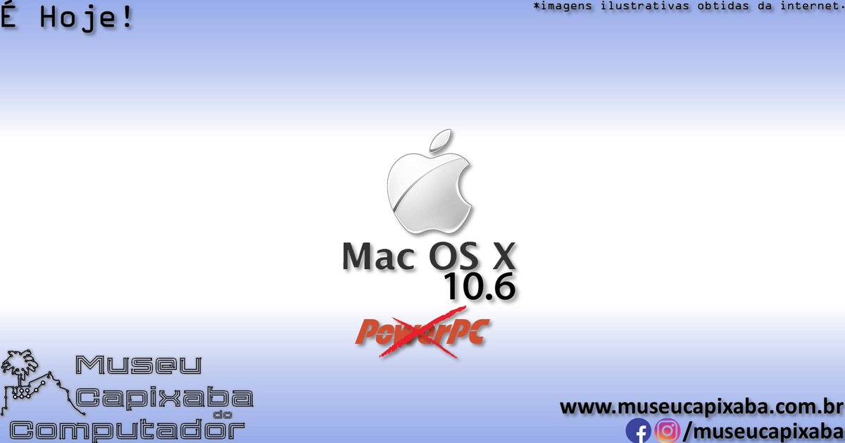 museucapixaba's tweet photo. É hoje! O sistema operacional Apple Mac OS X 10.6 Snow Leopard de 2009.

+em https://t.co/RXYJ8yzACZ

#MuseuCapixaba #mcc #éhoje #museu #Apple #AppleLISA #DragandDrop #GUI #LISAOS #MacOSX #Macintosh #MacintoshOperatingSystem #MacOS #XeroxPARC #XeroxAlto #XeroxStar https://t.co/WeBNDnOk4x