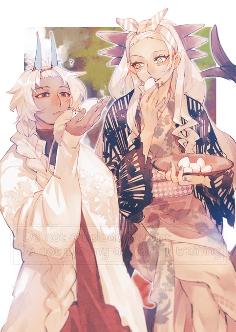 新聞広告のジュナオ&わえちゃん描いた #FGO