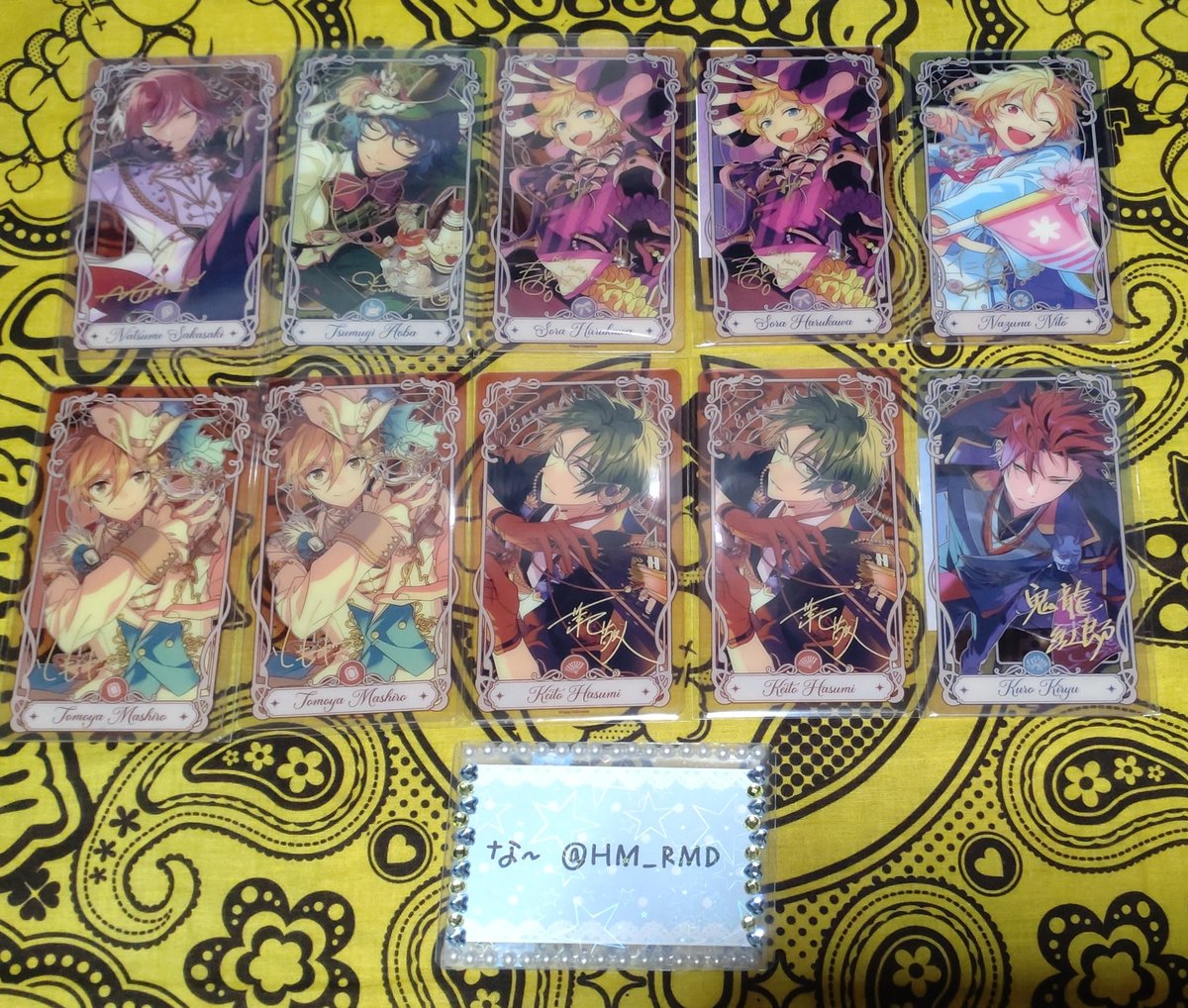 HM_RMD's tweet photo. @1 【交換 譲渡】
あんスタ 中国 流光クリアカード クリカ

譲）夏目 つむぎ 宙 斑 晃牙 アドニス 友也 なずな 敬人 紅郎 鉄虎 奏汰 宗 凛月 嵐

求）レオ≫司≫
各270円+送料≫
桃李>英智

譲渡はまとめて優先
晃牙 凛月はレオとの交換最優先

よろしくお願いいたします。 https://t.co/KagM7hVuBt