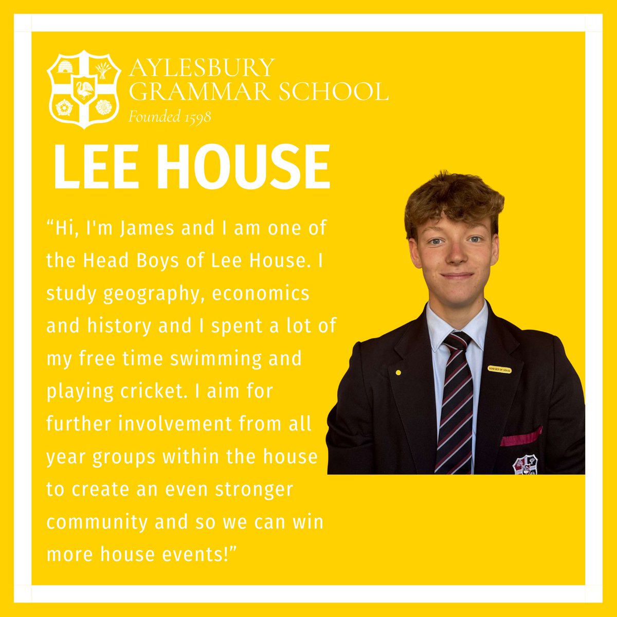 🎉 Introducing Our Head Boys of Lee House 2025/26 🎉

We’re delighted to announce Ben, Matthew and James as the new Head Boys of Lee House. Congratulations!