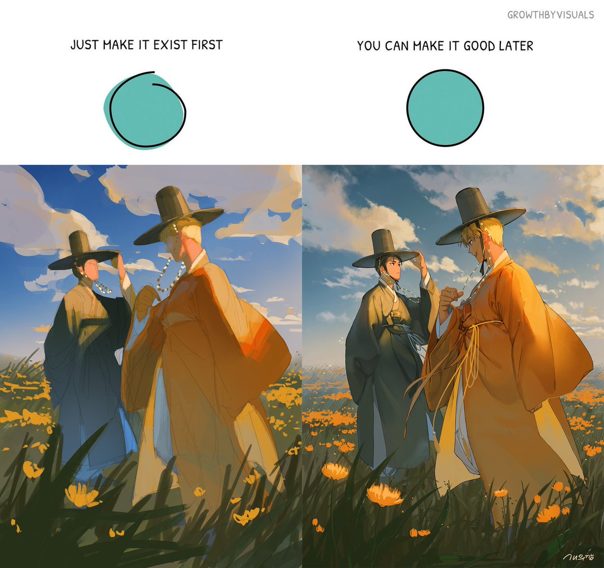 Just make it exist first, You can make it good later