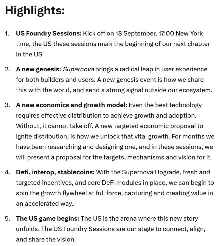 xFabric (@xfabricos) on Twitter photo 🚨 BREAKING: Co-founder <a href="/beniaminmincu/">Beniamin Mincu |🇺🇸/acc</a> highlighted a number of current focus areas for <a href="/MultiversX/">Multiversᕽ</a>
• US Foundry Sessions virtual events
• A new Genesis moment, tied to Supernova
• New economics and growth model
• DeFi, interoperability, stablecoins
• US-focused distribution 🚨 BREAKING: Co-founder <a href="/beniaminmincu/">Beniamin Mincu |🇺🇸/acc</a> highlighted a number of current focus areas for <a href="/MultiversX/">Multiversᕽ</a>
• US Foundry Sessions virtual events
• A new Genesis moment, tied to Supernova
• New economics and growth model
• DeFi, interoperability, stablecoins
• US-focused distribution
