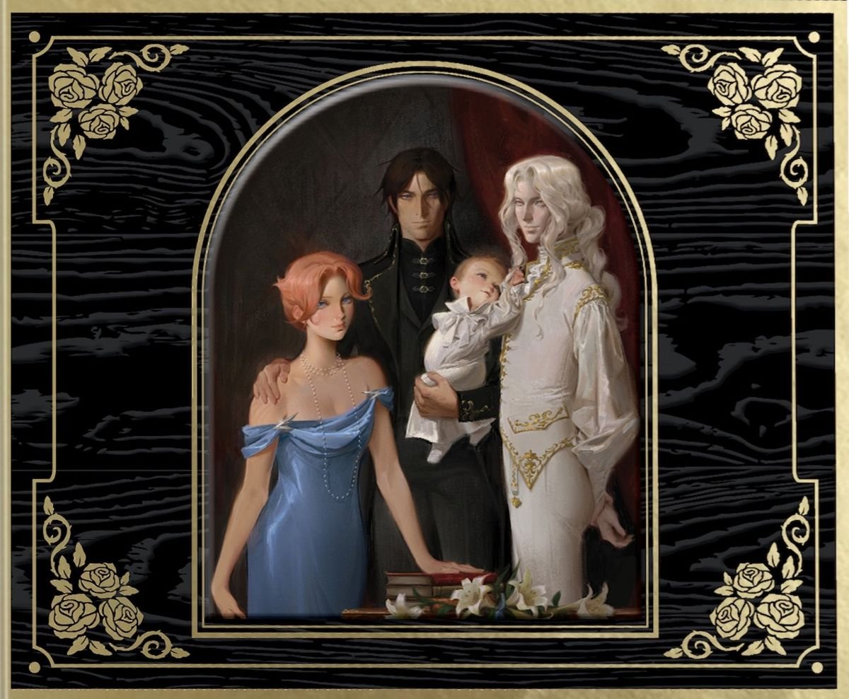 Richter Belmont coming back to Dracula's castle in season 3 during his evil arc and seeing this portrait...and when he snaps tf out of it at the end, Richter shakes Alucard and asks why he never told him that alucard was in a throuple with his ancestors
