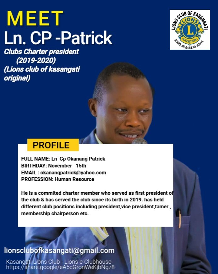 #Know_your_club_member.  MEET OUR CHARTER PRESIDENT 2019-2020.  <a href="/LionsMakerere/">Lions Club of Makerere</a>  <a href="/LionsClubKE/">Lions Club Kampala East</a> <a href="/lionsclubs/">Lions International</a> <a href="/LionsClubsBI/">Lions Clubs British Isles</a>