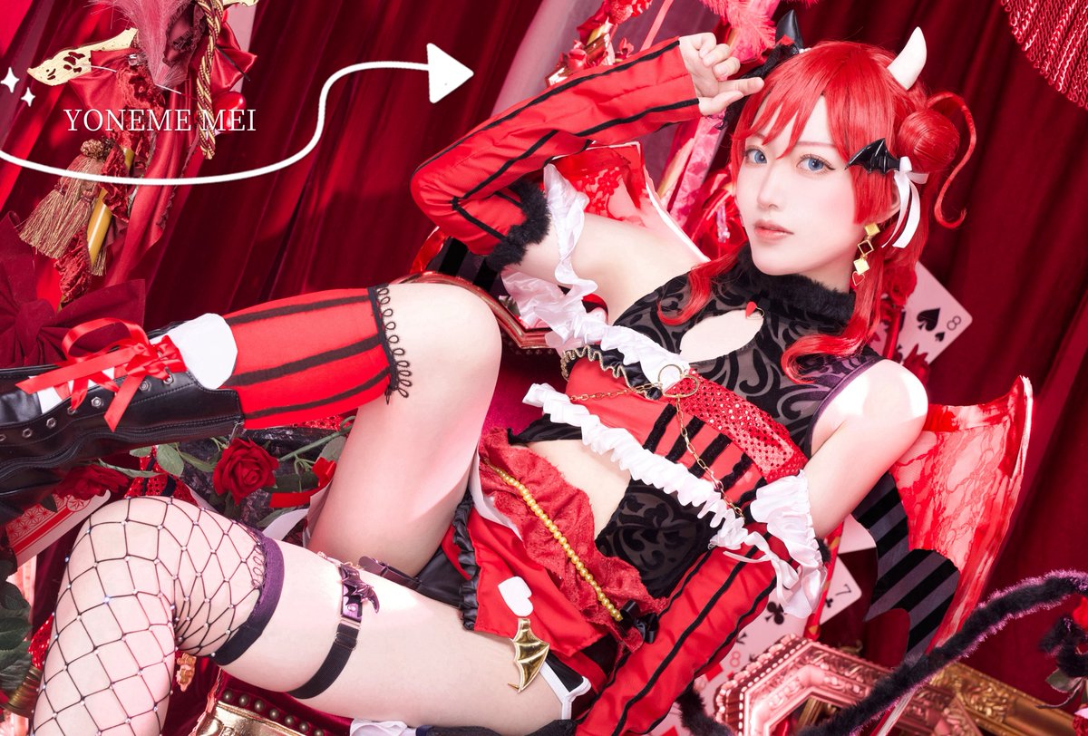 米女メイ小悪魔コスプレ❤️😈🐾