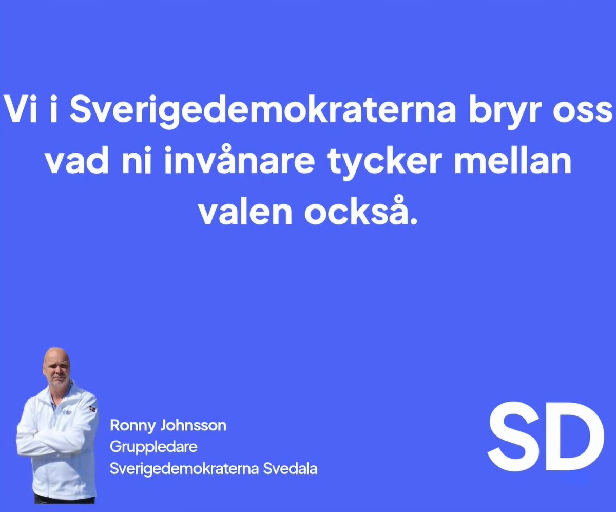 SDSvedala's tweet photo. Vi bryr oss om vad invånarna tycker. https://t.co/hW8zEPWoSj