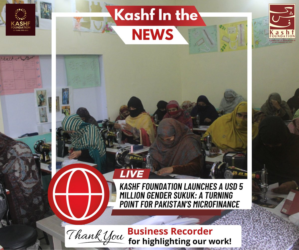 Kashf Foundation (@kashffoundation) on Twitter photo PAKISTAN MAKES HISTORY!
Kashf Foundation launches the country's FIRST Gender Sukuk:
- $5M Shariah-compliant instrument
- Listed on Luxembourg Stock Exchange
- Dedicated to women entrepreneurs in KP
<a href="/brecordernews/">Business Recorder</a>
Link to full article: brecorder.com/news/40379984 PAKISTAN MAKES HISTORY!
Kashf Foundation launches the country's FIRST Gender Sukuk:
- $5M Shariah-compliant instrument
- Listed on Luxembourg Stock Exchange
- Dedicated to women entrepreneurs in KP
<a href="/brecordernews/">Business Recorder</a>
Link to full article: brecorder.com/news/40379984