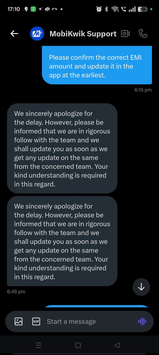 NaveenK95658069's tweet image. @MobiKwik @MobiKwikSWAT My EMI is ₹9,651 but app shows ₹12,991. Reported many times via support &amp;amp; agents, no solution yet. Still getting daily calls with payment links. Pls resolve on priority, correct EMI &amp;amp; stop calls. #MobiKwik #CustomerSupport #EMIIssue