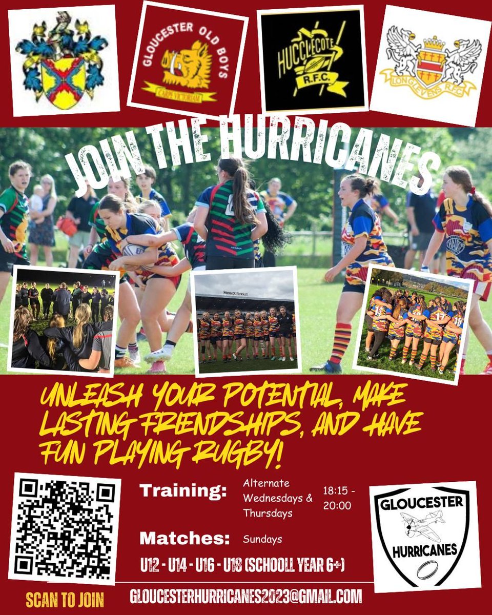 Longlevens Rugby (@longlevensrugby) on Twitter photo π Girls Rugby at Longlevens! πͺ
π§ Ages U12 to U18
π Longlevens RFC
π
Training every alternate Wednesday/Thursday
Please message Niall - niallspencer@hotmail.com for more information.
#GirlsRugby #LonglevensRugby #ThisGirlCan π Girls Rugby at Longlevens! πͺ
π§ Ages U12 to U18
π Longlevens RFC
π
Training every alternate Wednesday/Thursday
Please message Niall - niallspencer@hotmail.com for more information.
#GirlsRugby #LonglevensRugby #ThisGirlCan