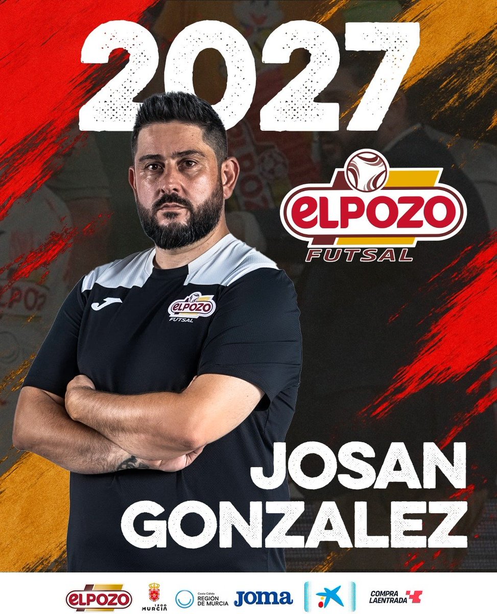 📣 OFICIAL | Josan González amplía su compromiso al frente de ElPozo Murcia Costa Cálida FS hasta 2️⃣0️⃣2️⃣7️⃣ ⚪🔴

Renovamos confianza, liderazgo y visión de futuro.
💪🏻⚽ Un equipo con identidad, ambición y trabajo diario.

💪 Seguimos creyendo en el camino.
#VolverACreer