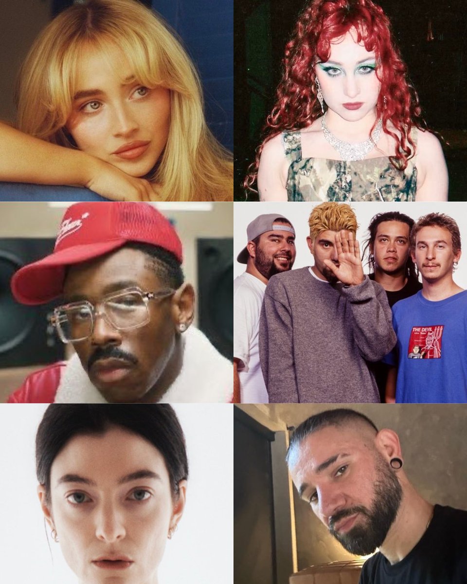 🚨VEJA: Sabrina Carpenter, Tyler, The Creator, Chappell Roan, Deftones, Lorde e Skrillex lideram o line-up do Lollapalooza Brasil 2026.