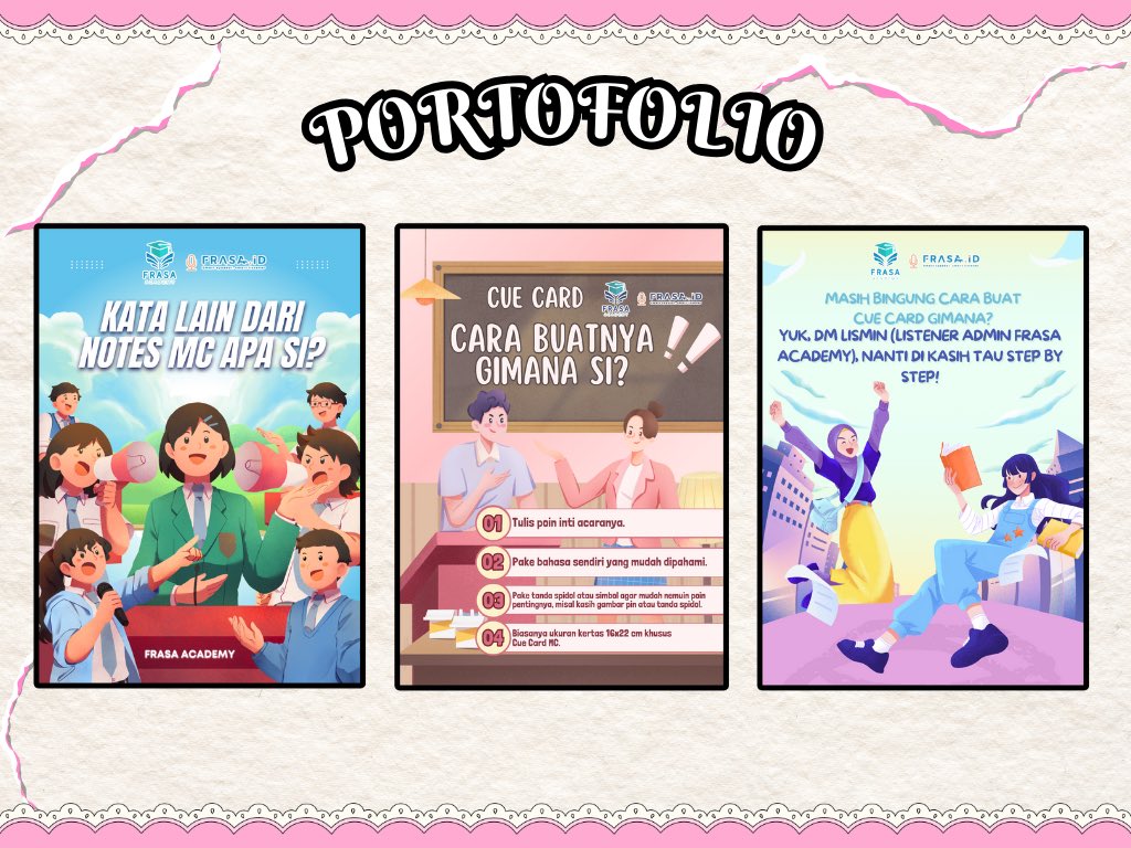 Open jasa design Grafis 

💕 Poster 
💕 Infografis 
💕 PPT 
💕 Feeds IG 
💕 Banner 
💕 CV
💕 Landyard 

💸 Harga mulai dari 20k. 
Bisa nego sesuai dengan budget customer 🤫
FREE REVISI SAMPAI JADI 🤌🏻🫶🏻
💬 Langsung chat WA atau DM aja yaa gess 

wa.me/6281291420122