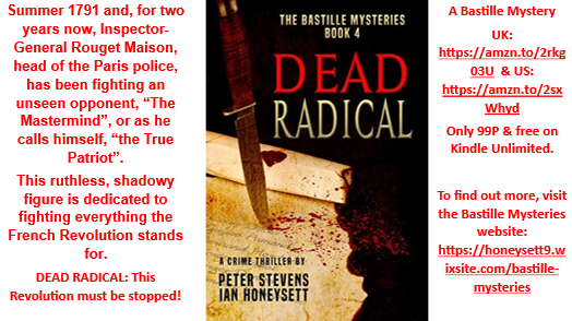 “Has he stabbed you?” Louis asked, bending over her. “No, Monsieur, I’m afraid it is you who has been stabbed,” she laughed.
DEAD RADICAL: This Revolution must be stopped! UK: amzn.to/2rkg03U US: amzn.to/2sxWhyd 
99P &amp; KU
#Thriller #99cents #Mustread #PDF1