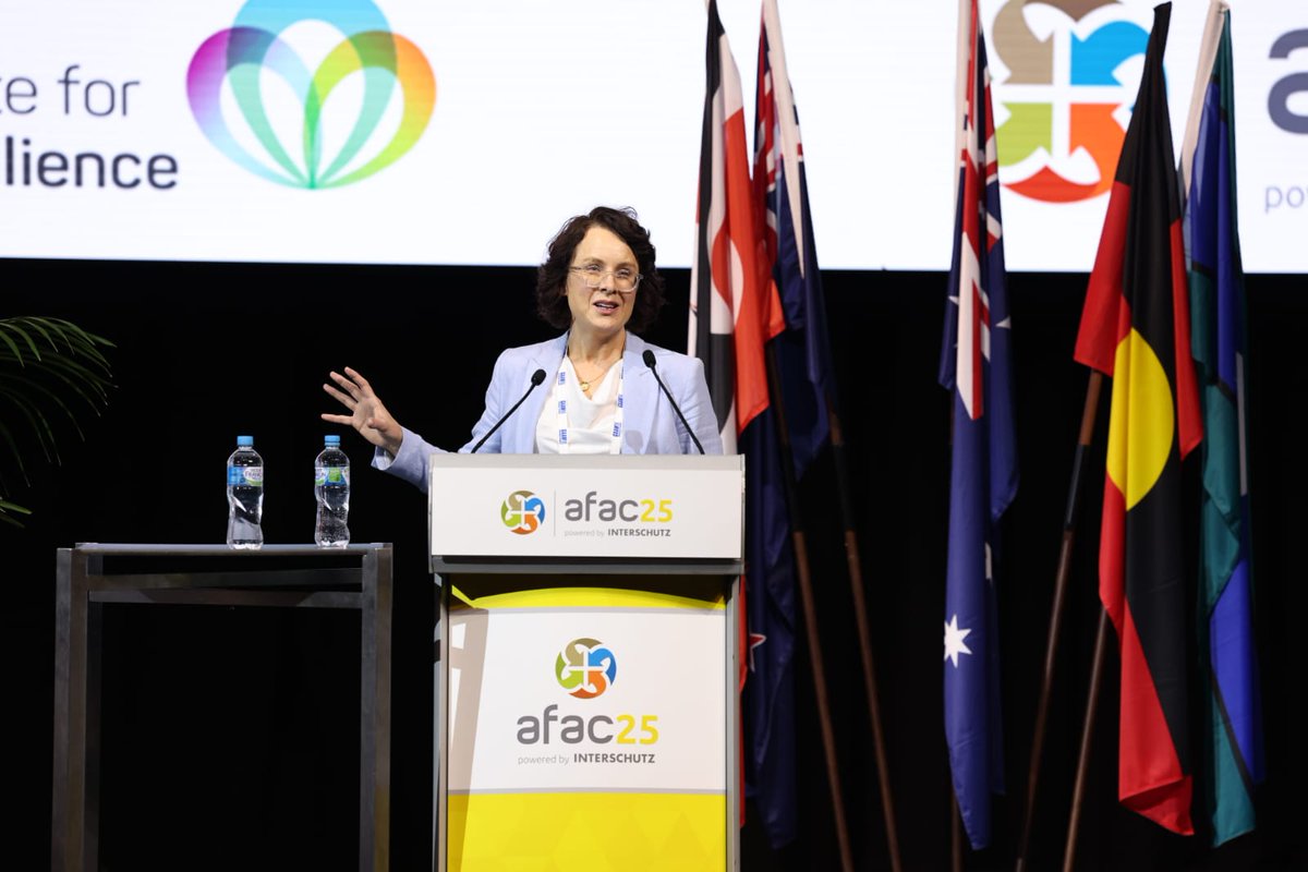 AFACnews's tweet photo. Anni Fordham CF, Churchill Fellowship, @dfes_wa, presented 'Beyond barriers: How partnerships are driving inclusive emergency information' at #AFAC25. https://t.co/e014RwXEMA