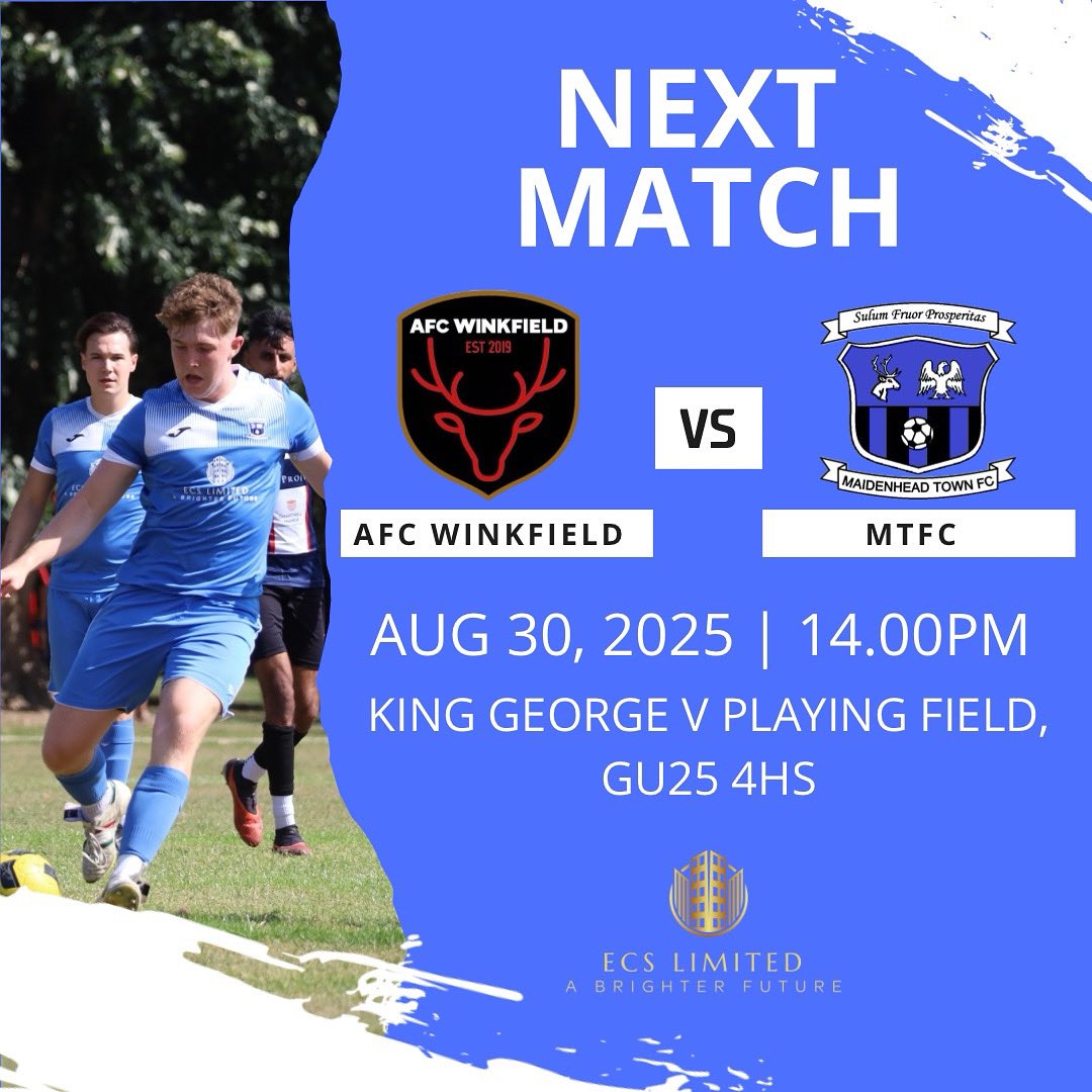 Here we go again! 

After a long pre-season we’re raring to get the 2025/26 campaign underway

⚽️ vs <a href="/AfcWinkfield/">AFC Winkfield</a> 
🏟️ King George V Playing Field
🏆 <a href="/ThamesValleyPL/">Thames Valley PL</a> 
⏰ 2pm

All support welcome!

<a href="/fiberkshire/">Football in Berkshire</a> 

#MTFC #UpTheTown